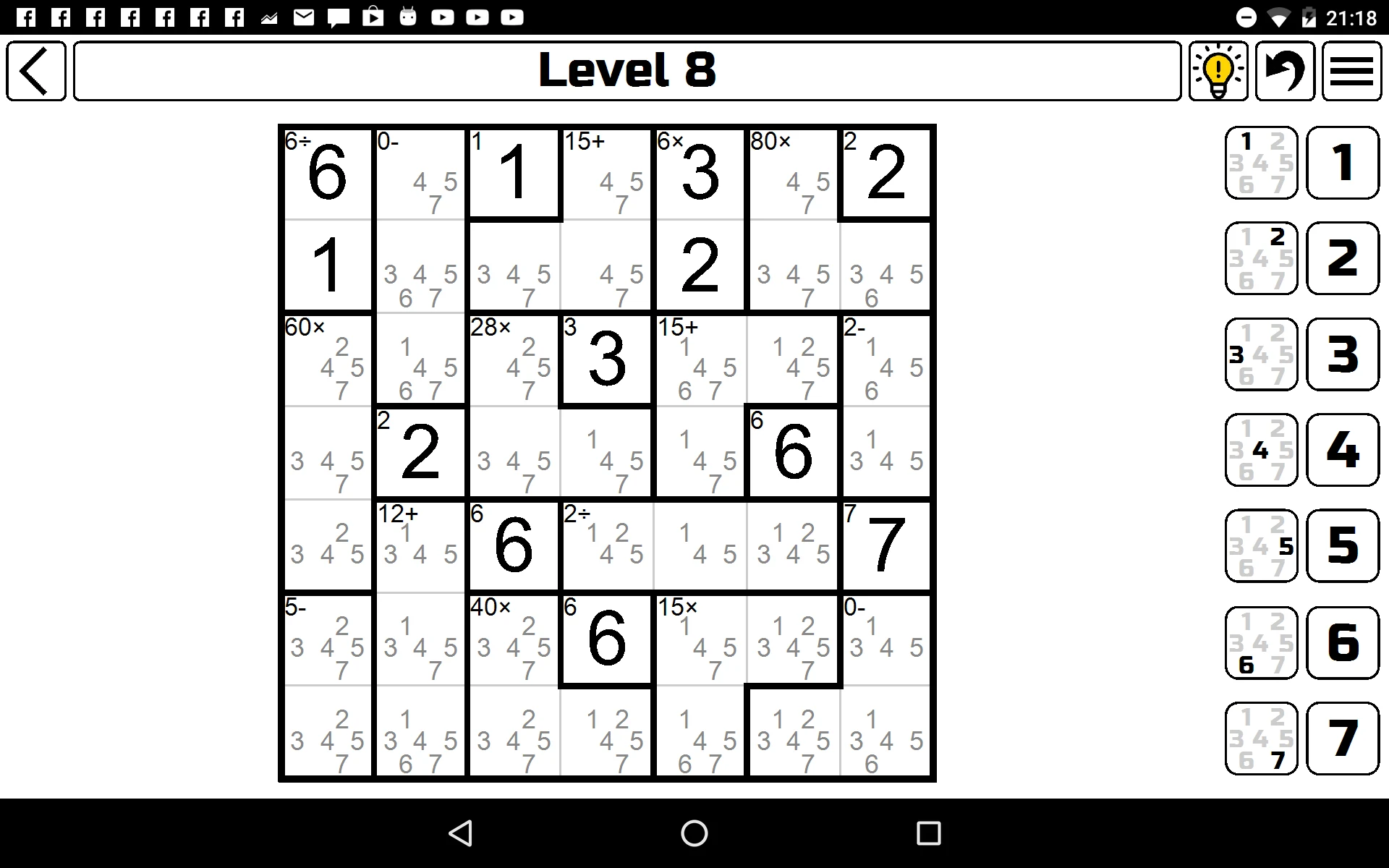 Calcudoku screenshot